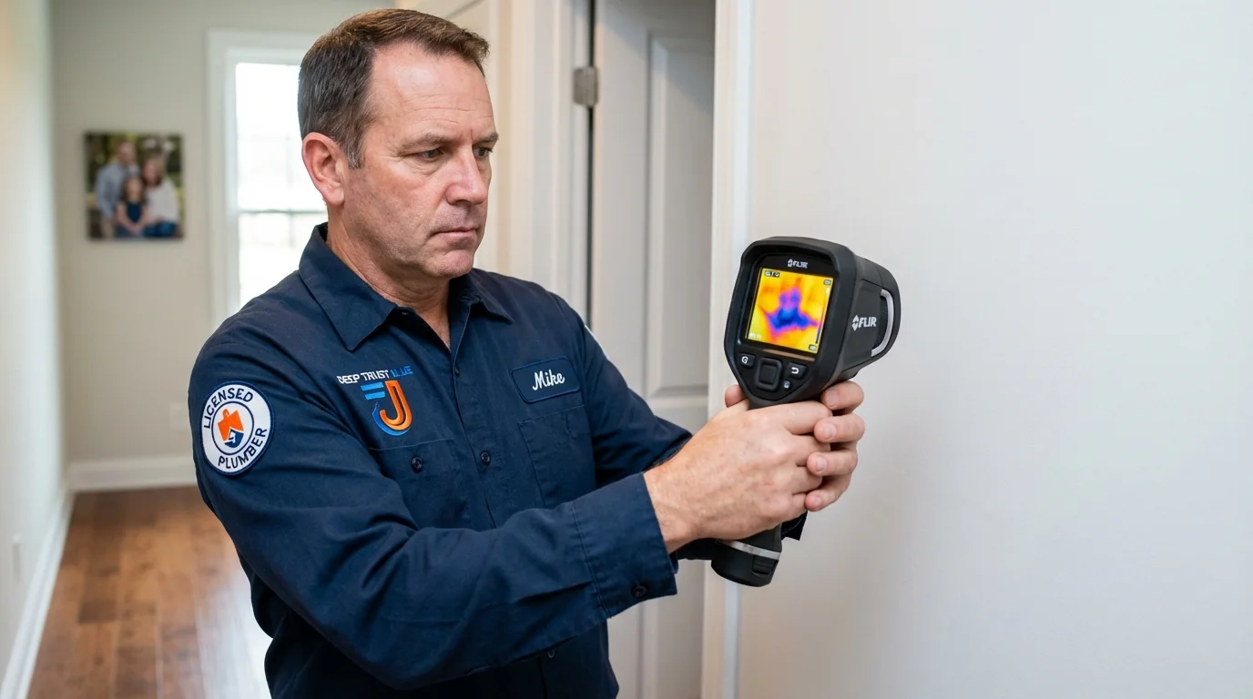 Thermal imaging leak detection by Johns Plumbing LLC in North Myrtle Beach